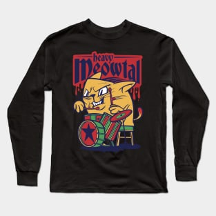 Heavy Metal Cat Long Sleeve T-Shirt